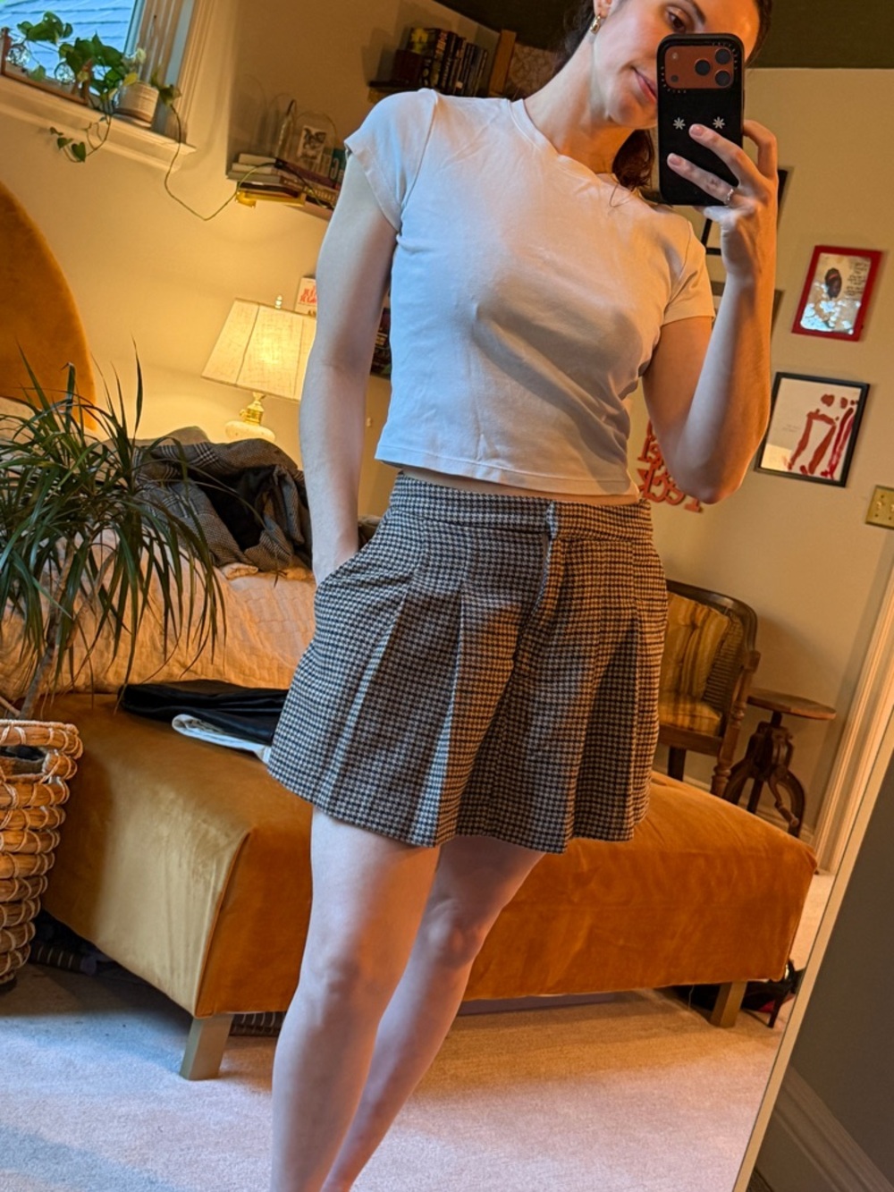 Plaid skort
